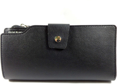 

SB Women Black Artificial Leather Wallet(8 Card Slots)