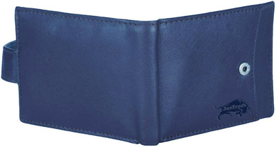 

Justrack Men Blue Genuine Leather Wallet(8 Card Slots), Bule