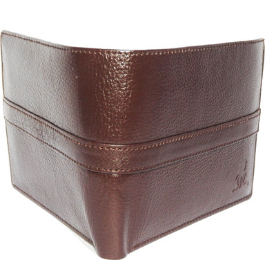 

SQUID BLUE Men Brown Genuine Leather Wallet(6 Card Slots)