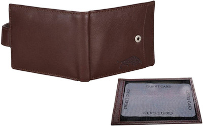 

Justrack Men Brown Genuine Leather Wallet(8 Card Slots)
