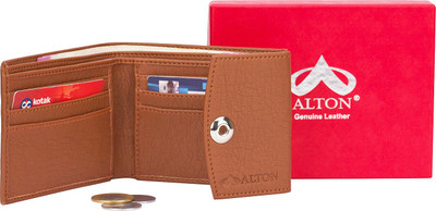 

alton Boys Black Genuine Leather Wallet(6 Card Slots), Tan
