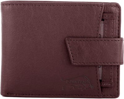 

JusTrack Men Brown Genuine Leather Wallet(10 Card Slots)