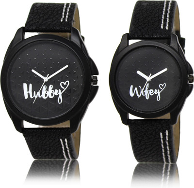 

SVM Stylish Round Shaped Black Dial Men's & Women's Couple Watch - For Men & Women