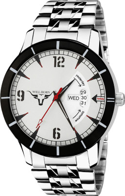

WILL HORN WH-8152 SILVER Dial Day and Date Series Watch - For Men
