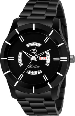 

Britex BT7067 The `KAAL` Series Matte Black Day and Date Functioning Analog Watch - For Men
