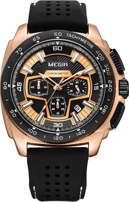 

Megir Chronometer Bold Black Stunning (2056G) Watch - For Men