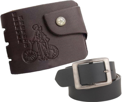 

Peacock Mundkar Wallet, Belt Combo(Black)