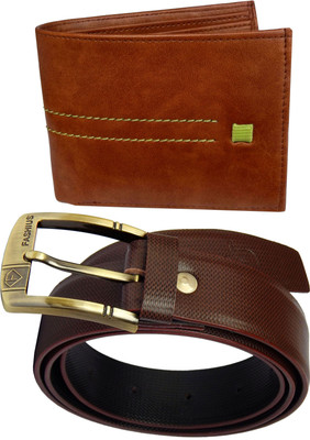 

Fashius Belt, Wallet Combo(Brown)