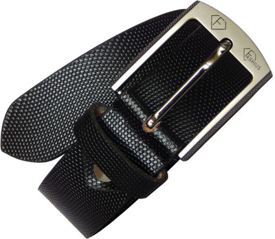 

Fashius Men Black Genuine Leather Belt, Black-01