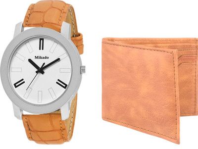 

Mikado Analog Watch Combo(Tan)