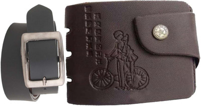 

Peacock Mundkar Wallet, Belt Combo(Black)