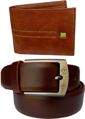 

Fashius Belt, Wallet Combo(Brown)