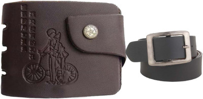 

Peacock Mundkar Wallet, Belt Combo(Black)
