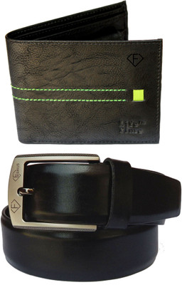 

Fashius Belt, Wallet Combo(Black)