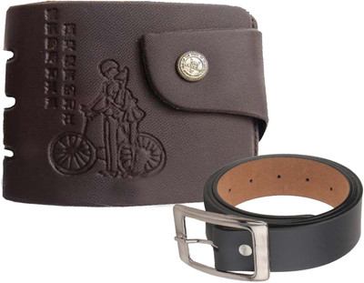 

Peacock Mundkar Wallet, Belt Combo(Black)