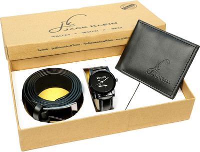 

Jack Klein Analog Watch, Wallet, Belt Combo(Black)