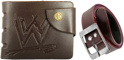 

Peacock Mundkar Wallet, Belt Combo(Brown)