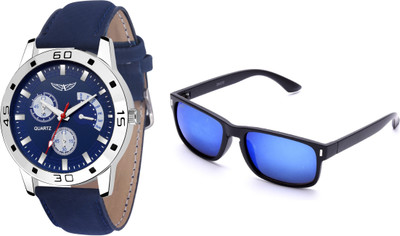 

Analogue Analog Watch, Wayfarer Combo(Black, Blue)