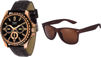 

Analogue Analog Watch, Wayfarer Combo(Brown)
