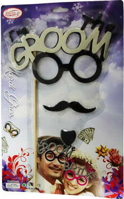 

Funcart Groom party props on a stick with a mustache