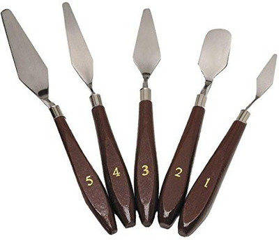 

Gofriend 5-Piece Painting Knife Set, Stainless Steel Spatula Palette Knife Painting Mixing Scraper Oil Painting Accessories Colo