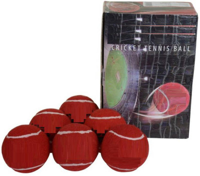 

QUINERGYS ™ Professional Grade Heavy Tennis Cricket Ball Cricket Tennis Ball(Pack of 6, Red), Red-type-037