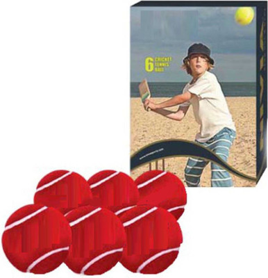 

QUINERGYS ® Waterproofed Impact Heavy Cricket Tennis Balls Cricket Tennis Ball(Pack of 6, Red), Red-type-040
