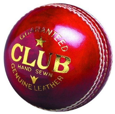 

QUINERGYS ® Approver & Certified Club Hand Stitched Leather Senior Cricket Ball 5.5oz Cricket Leather Ball(Pack of 1, Red)