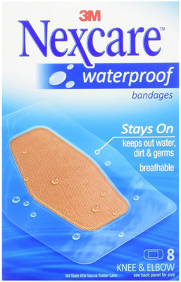 

Nexcare Waterproof Clear Bandages, Knee & Elbow-8ct Bandage Protector(Adult & Kids Foot)