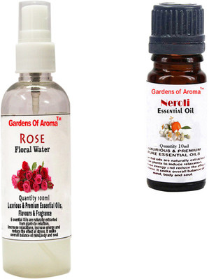 

Gardens Of Aroma Rose Floral Water And Neroli Essential Oil(110 ml)