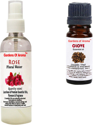

Gardens Of Aroma Rose Floral Water And Clove Essential Oil(110 ml)