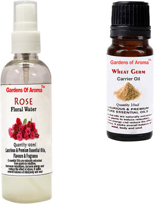

Gardens Of Aroma Rose Floral Water And Wheatgerm Essential Oil(110 ml)