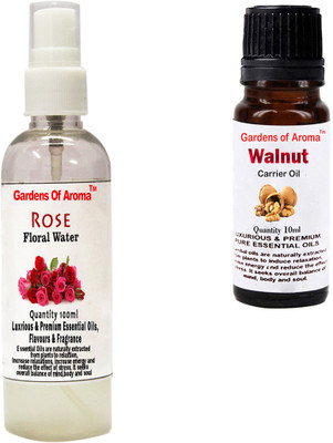 

Gardens Of Aroma Rose Floral Water And Walnut Essential Oil(110 ml)