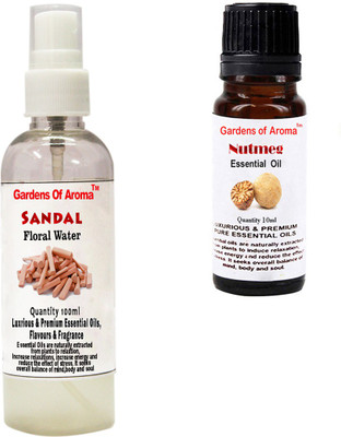 Gardens Of Aroma Sandal Floral Water And Nutmeg Essential Oil(110 ml)