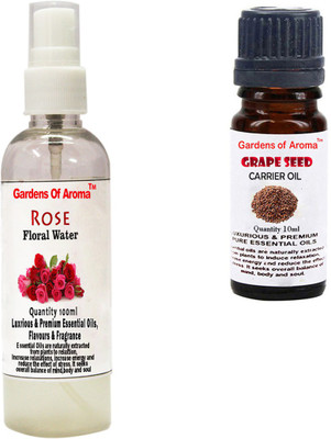 

Gardens Of Aroma Rose Floral Water And Grapeseed Essential Oil(110 ml)
