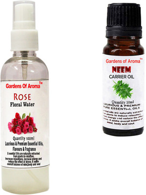 

Gardens Of Aroma Rose Floral Water And Neem Essential Oil(110 ml)