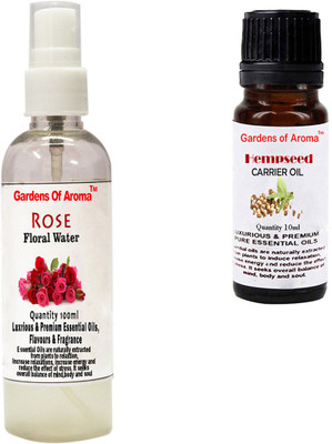 

Gardens Of Aroma Rose Floral Water And Hepmseed Essential Oil(110 ml)