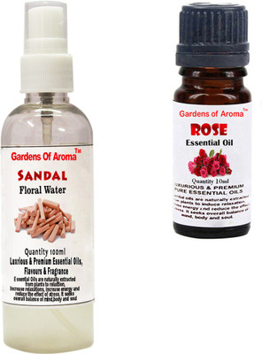 

Gardens Of Aroma Sandal Floral Water And Rose Essential Oil(110 ml)
