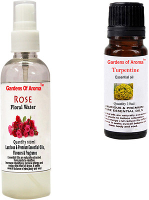 

Gardens Of Aroma Rose Floral Water And Turpentine Essential Oil(110 ml)