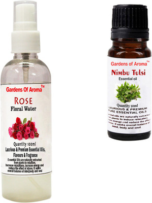 

Gardens Of Aroma Rose Floral Water And Nimbutulsi Essential Oil(110 ml)