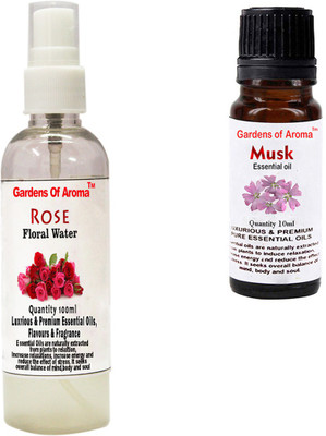 

Gardens Of Aroma Rose Floral Water And Musk Essential Oil(110 ml)