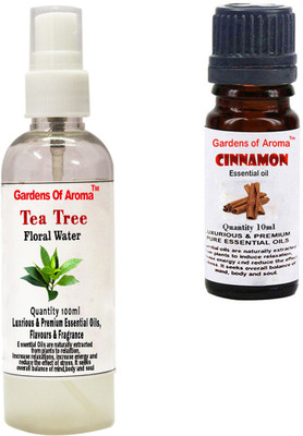 Gardens Of Aroma Tea Tree Floral Water And Cinnamon Essential Oil(110 ml)