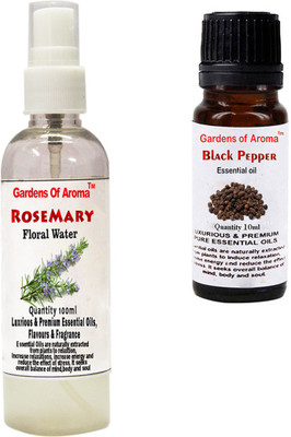 

Gardens Of Aroma Rosemary Floral Water And Black pepper Essential Oil(110 ml)