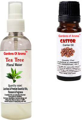

Gardens Of Aroma Tea Tree Floral Water And Castor Essential Oil(110 ml)