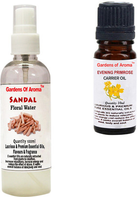 

Gardens Of Aroma Sandal Floral Water And Evening primrose Essential Oil(110 ml)