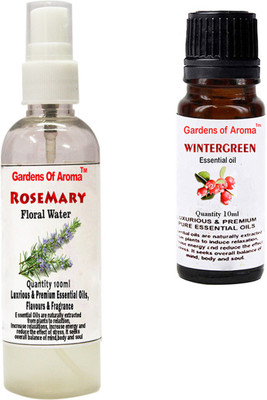 

Gardens Of Aroma Rosemary Floral Water And Wintergreen Essential Oil(110 ml)