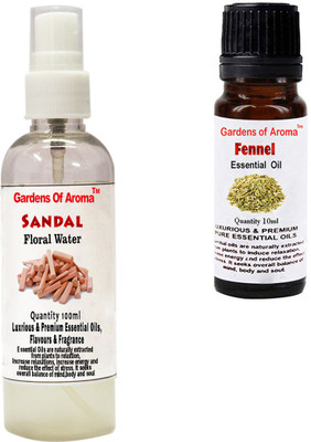 

Gardens Of Aroma Sandal Floral Water And Fennel Essential Oil(110 ml)