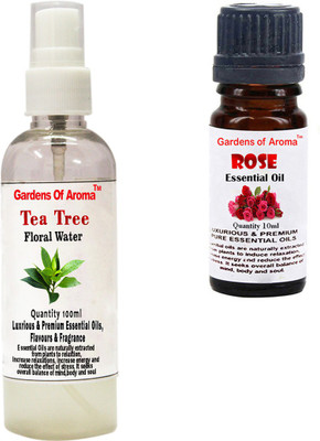 

Gardens Of Aroma Tea Tree Floral Water And Rose Essential Oil(110 ml)