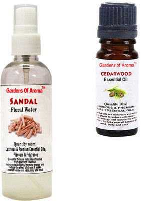

Gardens Of Aroma Sandal Floral Water And Cedarwood Essential Oil(110 ml)