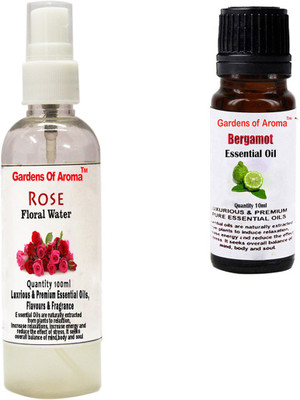 

Gardens Of Aroma Rose Floral Water And Bergamot Essential Oil(110 ml)
